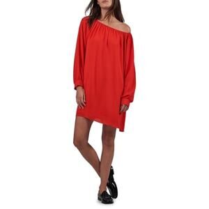 New ATM Anthony Thomas Melillo Crepe Off the Shoulder Long Sleeve Dress XL